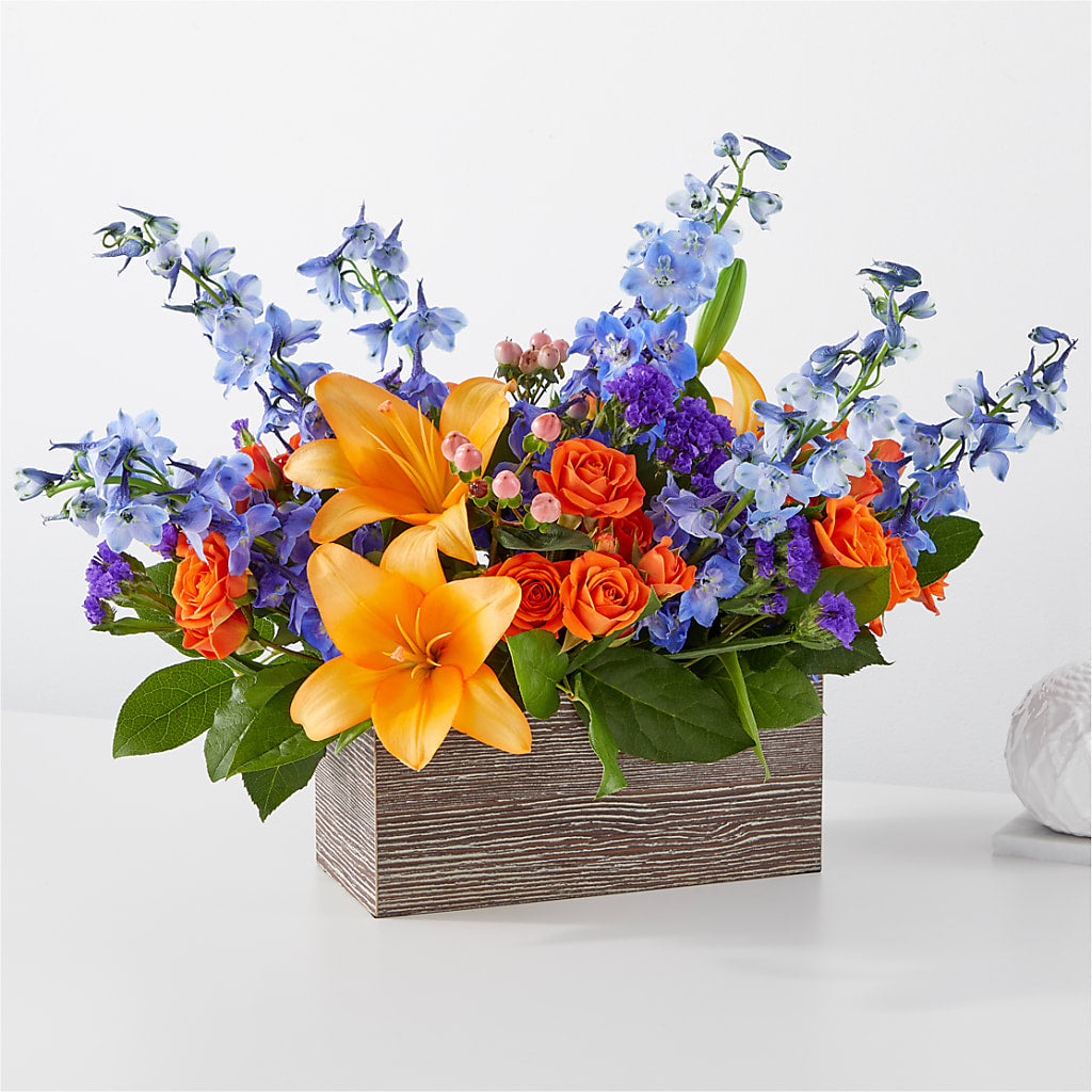 Radiant Citrus Box Bouquet – Park Merced Florist, Corona CA