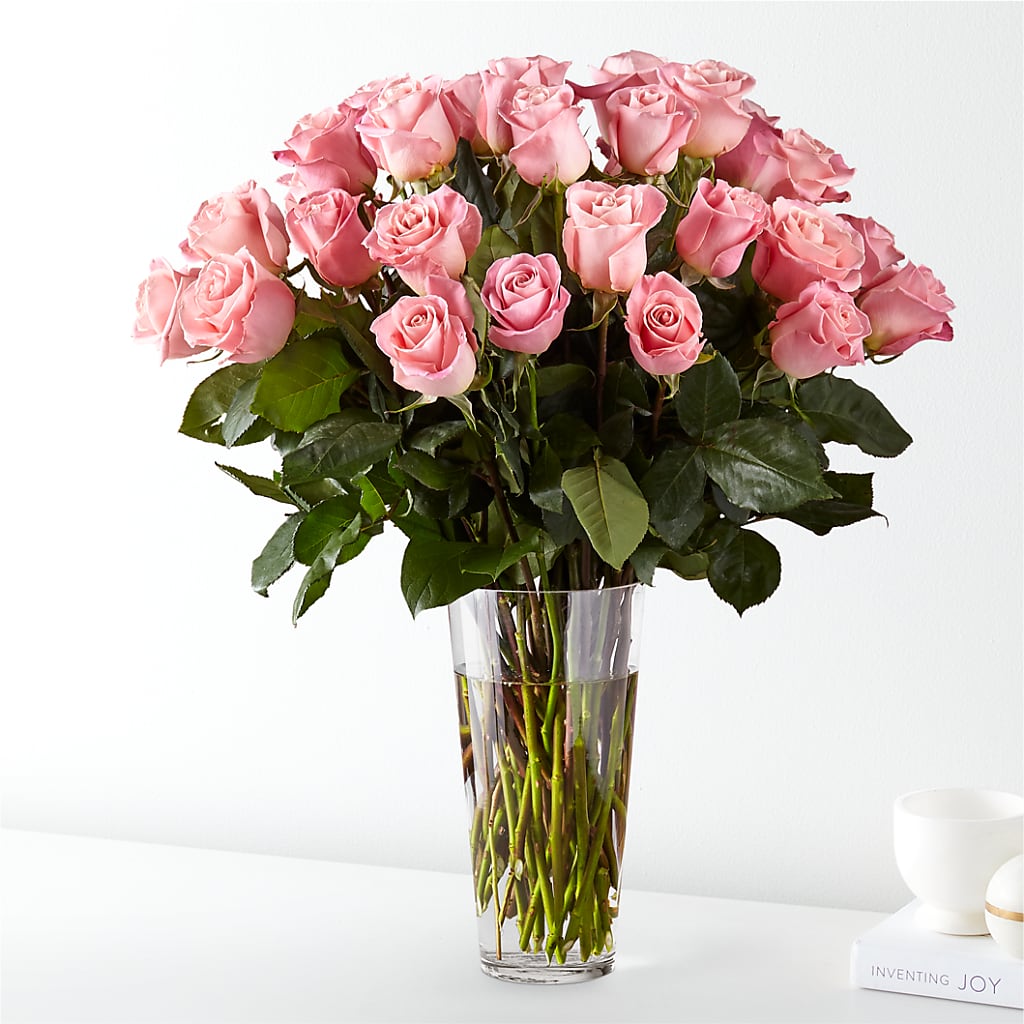 Long Stem Pink Rose Bouquet – Park Merced Florist, Corona CA