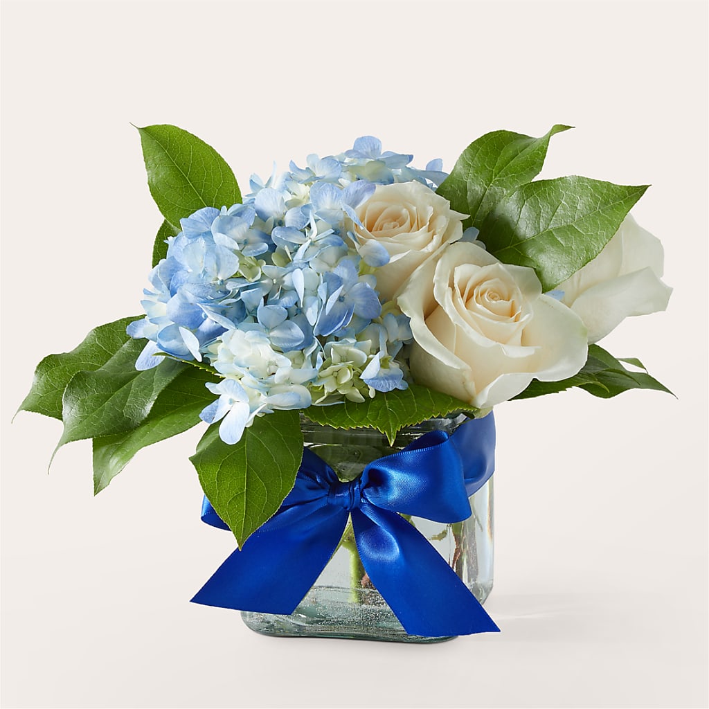 Sky Blue Delight Bouquet – Park Merced Florist, Corona CA