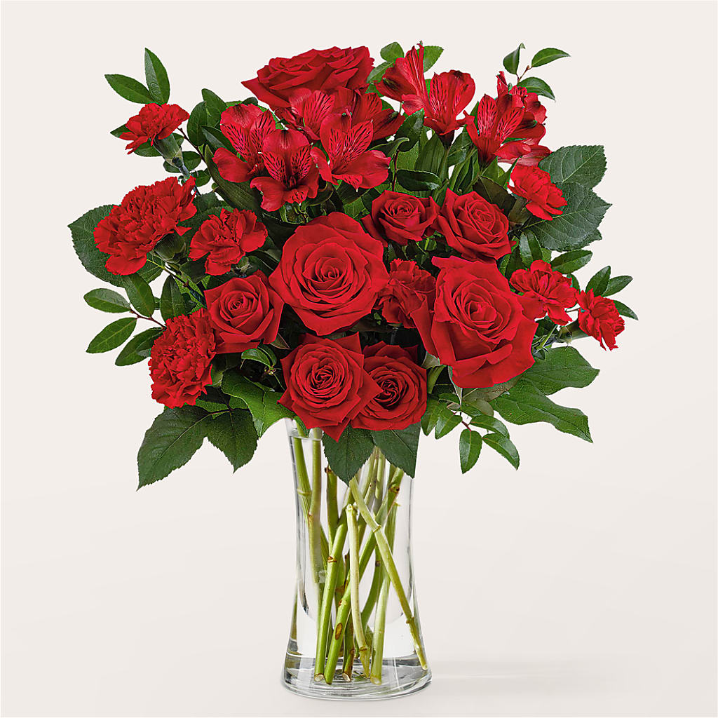 Brilliant Ruby Bouquet – Park Merced Florist, Corona CA