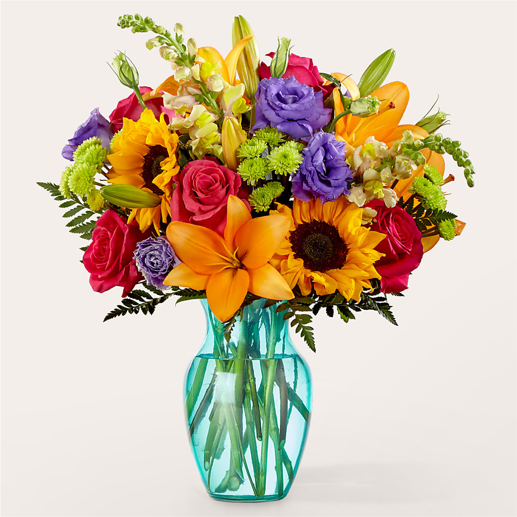 Double Rainbow Bouquet – Park Merced Florist, Corona CA