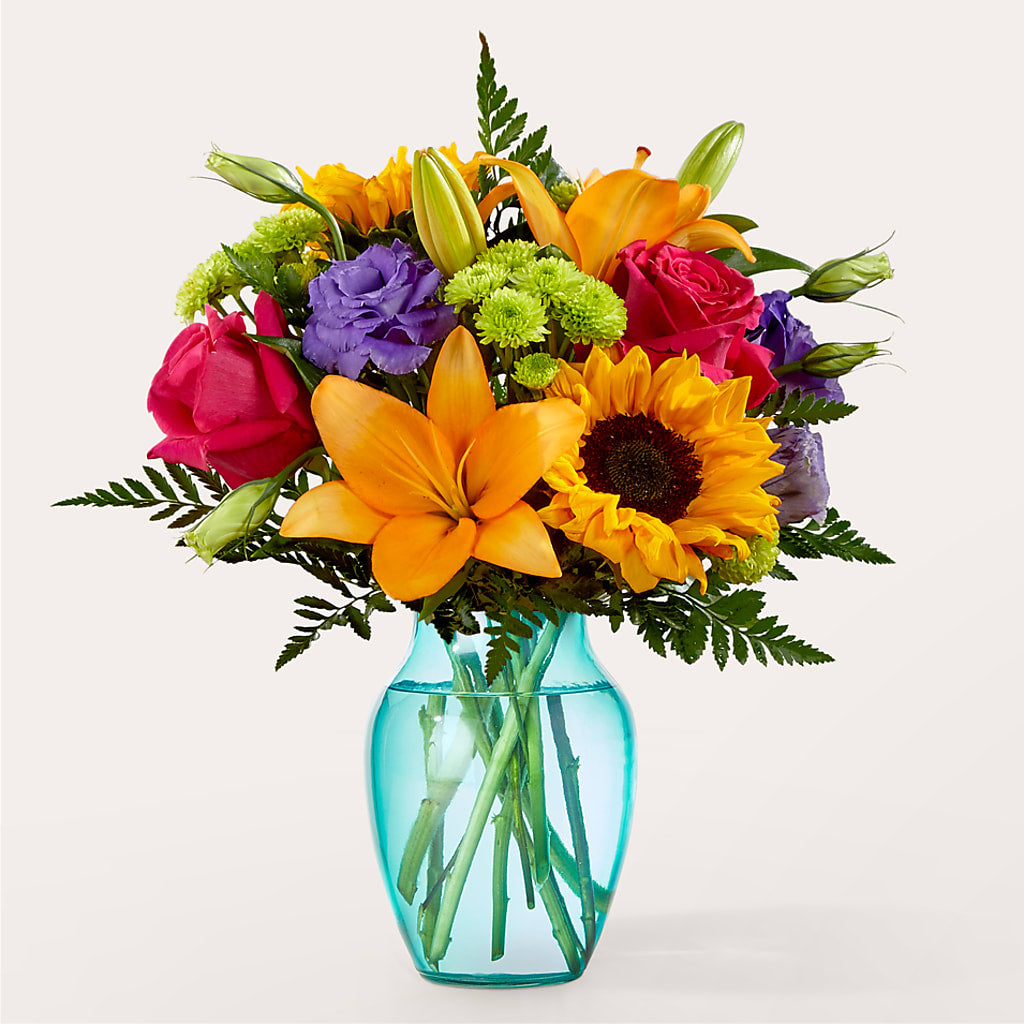 Double Rainbow Bouquet – Park Merced Florist, Corona CA