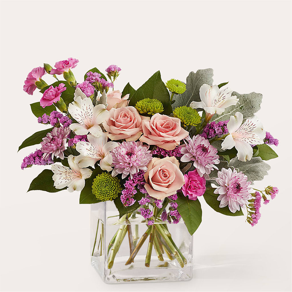 Pink Suede Bouquet – Park Merced Florist, Corona CA