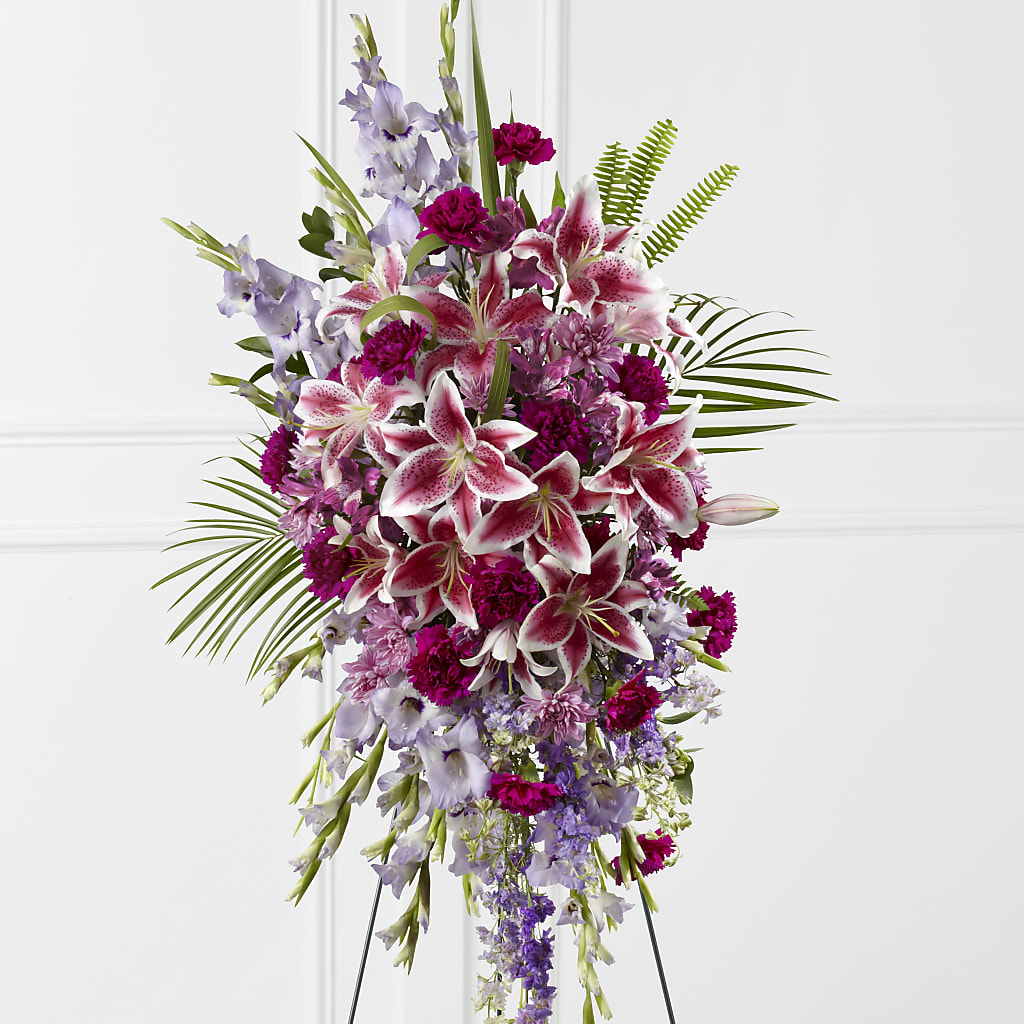 Tender Touch Standing Spray – Park Merced Florist, Corona CA