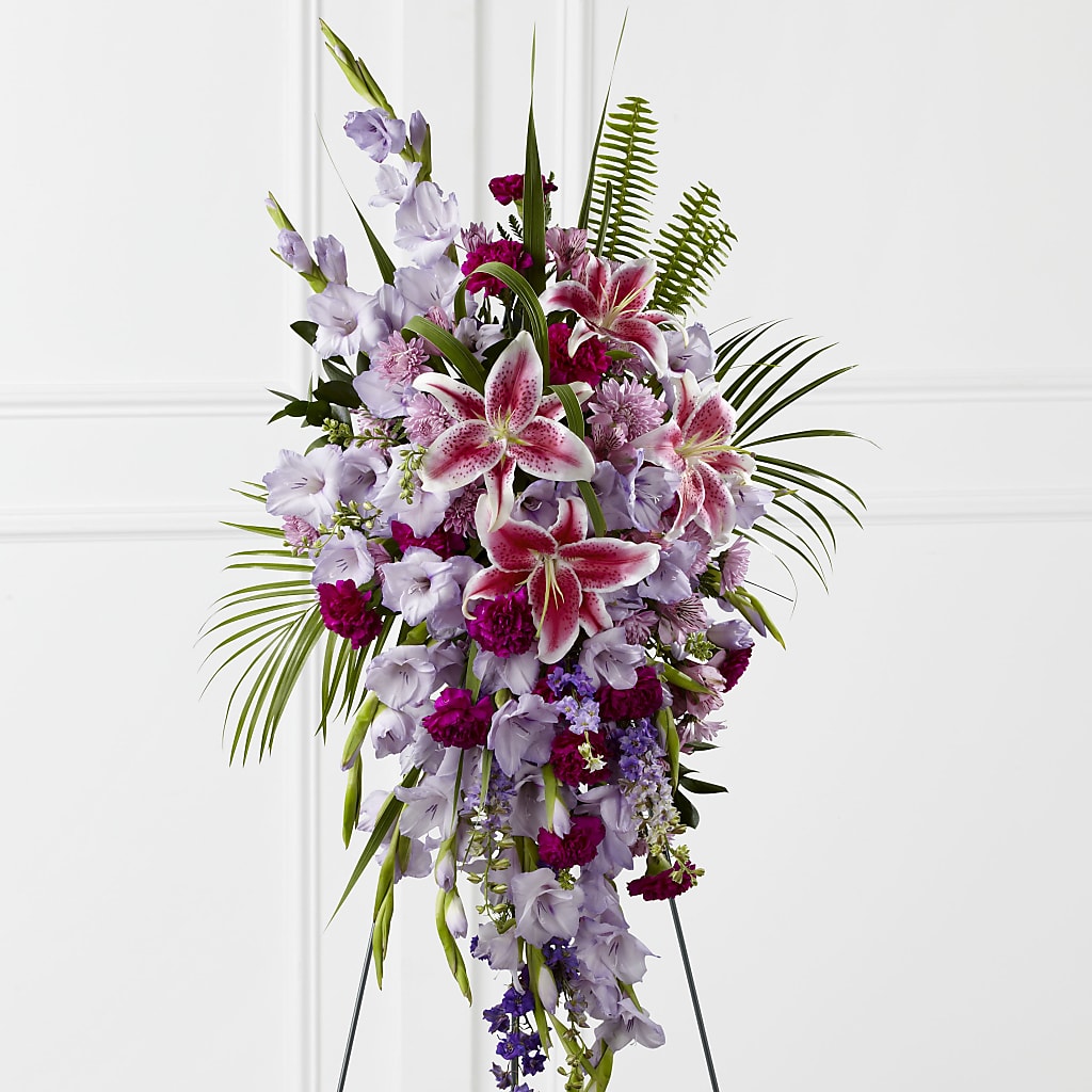 Tender Touch Standing Spray – Park Merced Florist, Corona CA