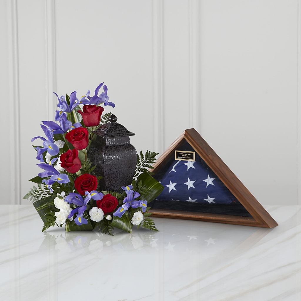 Patriotic Tribute Arrangement – Park Merced Florist, Corona CA