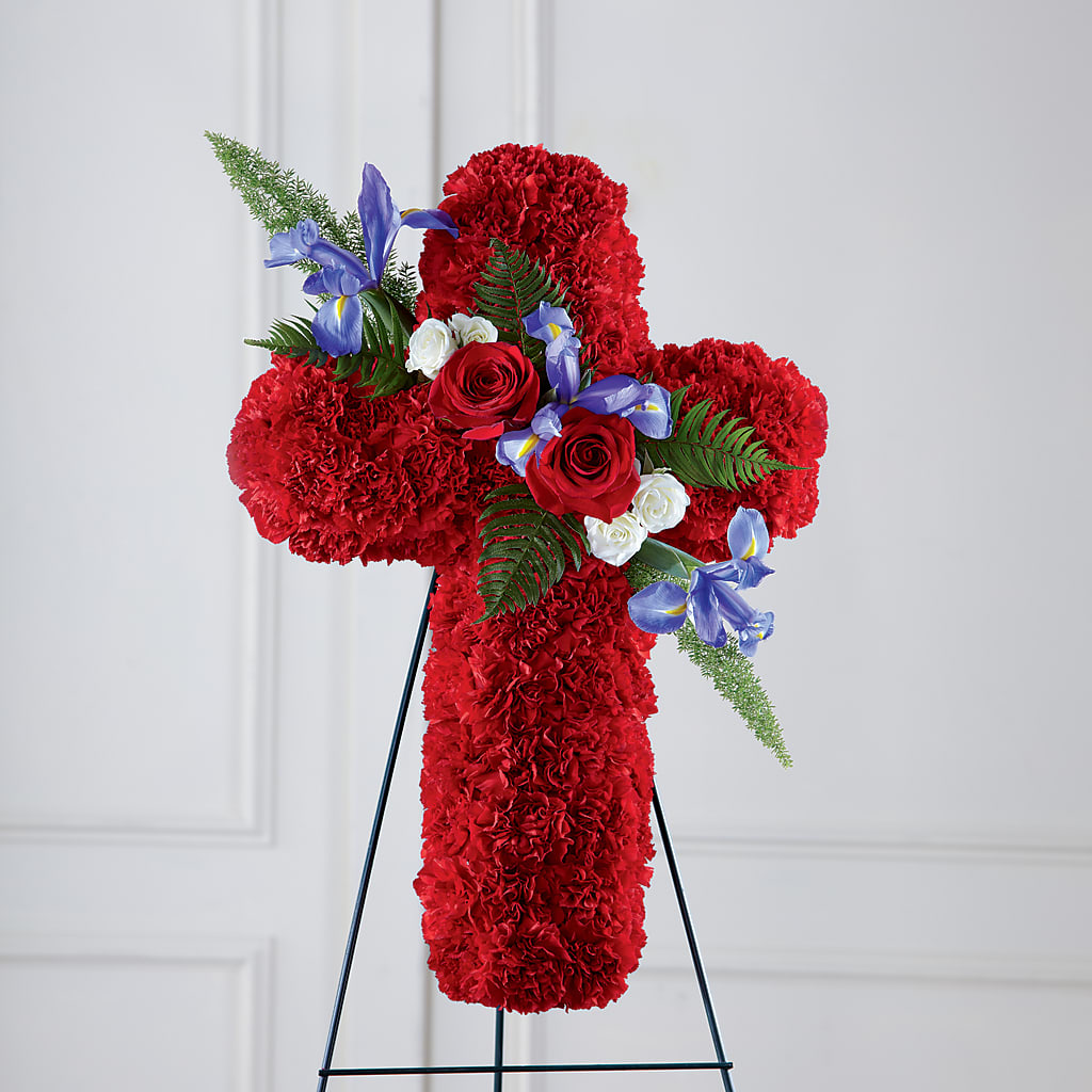 Faithful Hero Floral Cross – Park Merced Florist, Corona CA