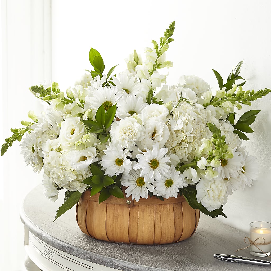Pure Ivory Basket – Park Merced Florist, Corona CA