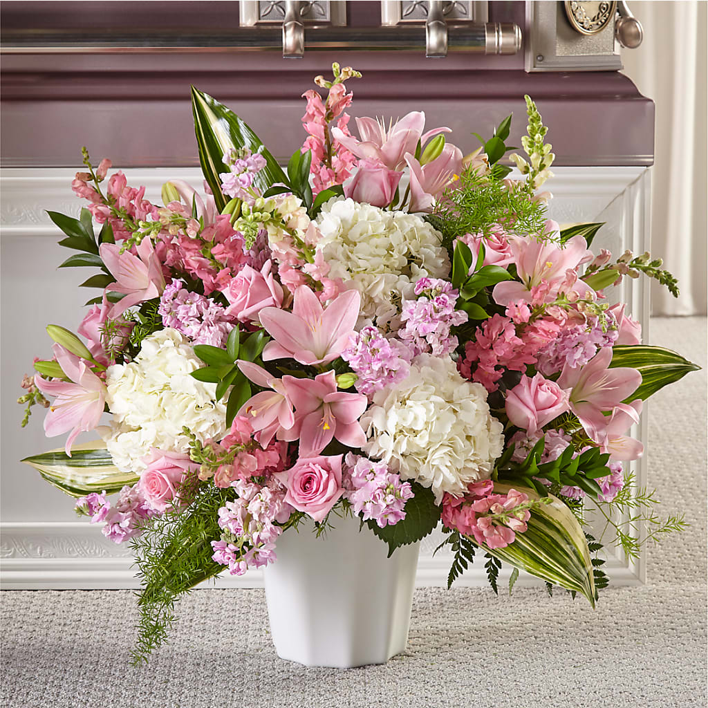 Simply Serene Floor Basket – Park Merced Florist, Corona CA
