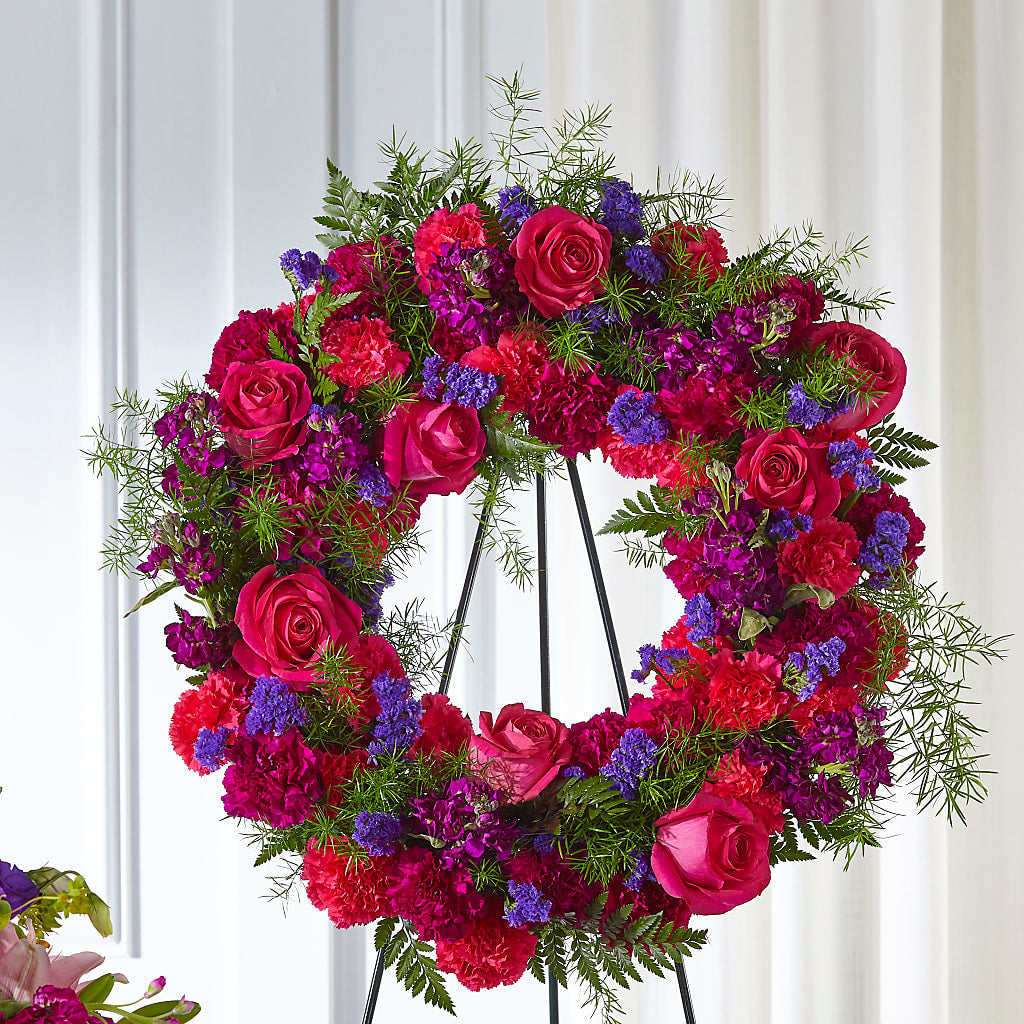 Calming Colors Wreath – Park Merced Florist, Corona CA