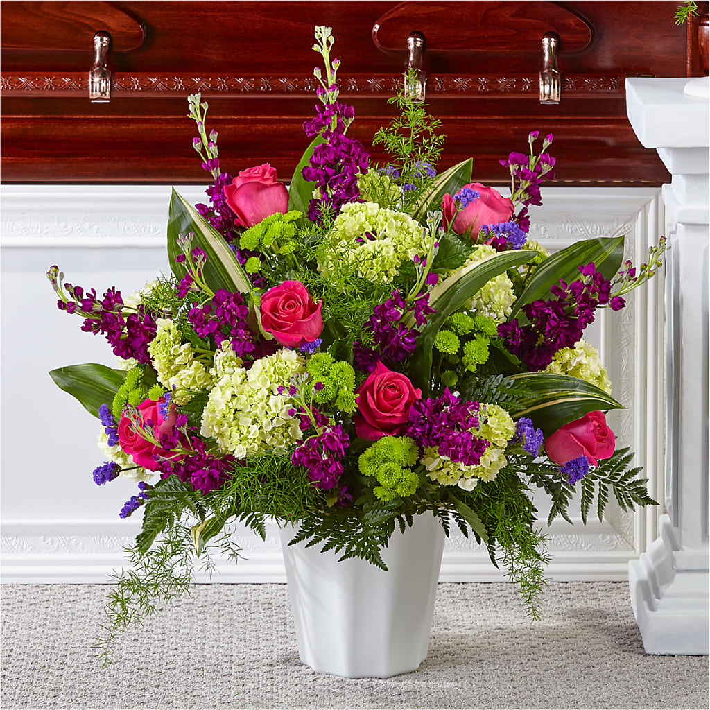 Beautiful Horizons Floor Basket – Park Merced Florist, Corona CA