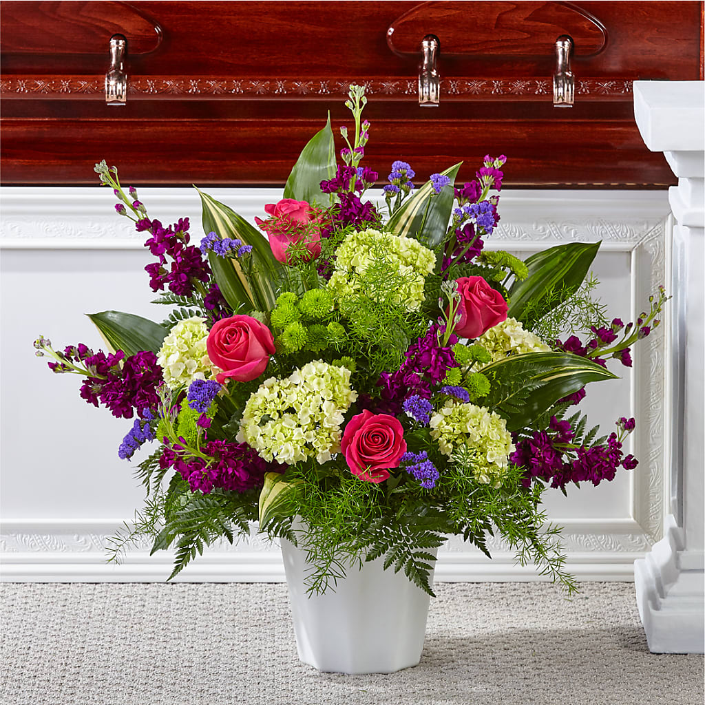 Beautiful Horizons Floor Basket – Park Merced Florist, Corona CA