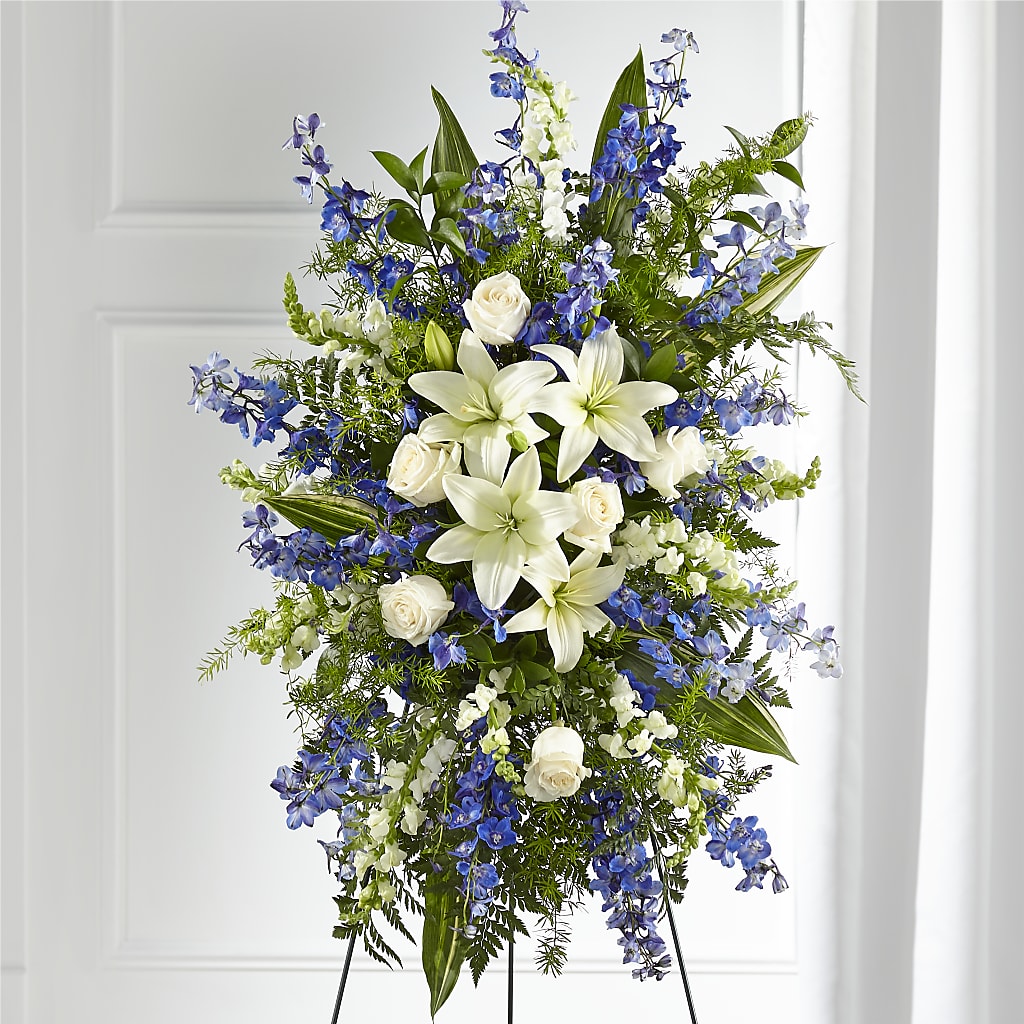 Faithful Friend Standing Spray – Park Merced Florist, Corona CA