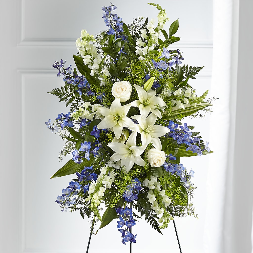 Faithful Friend Standing Spray – Park Merced Florist, Corona CA