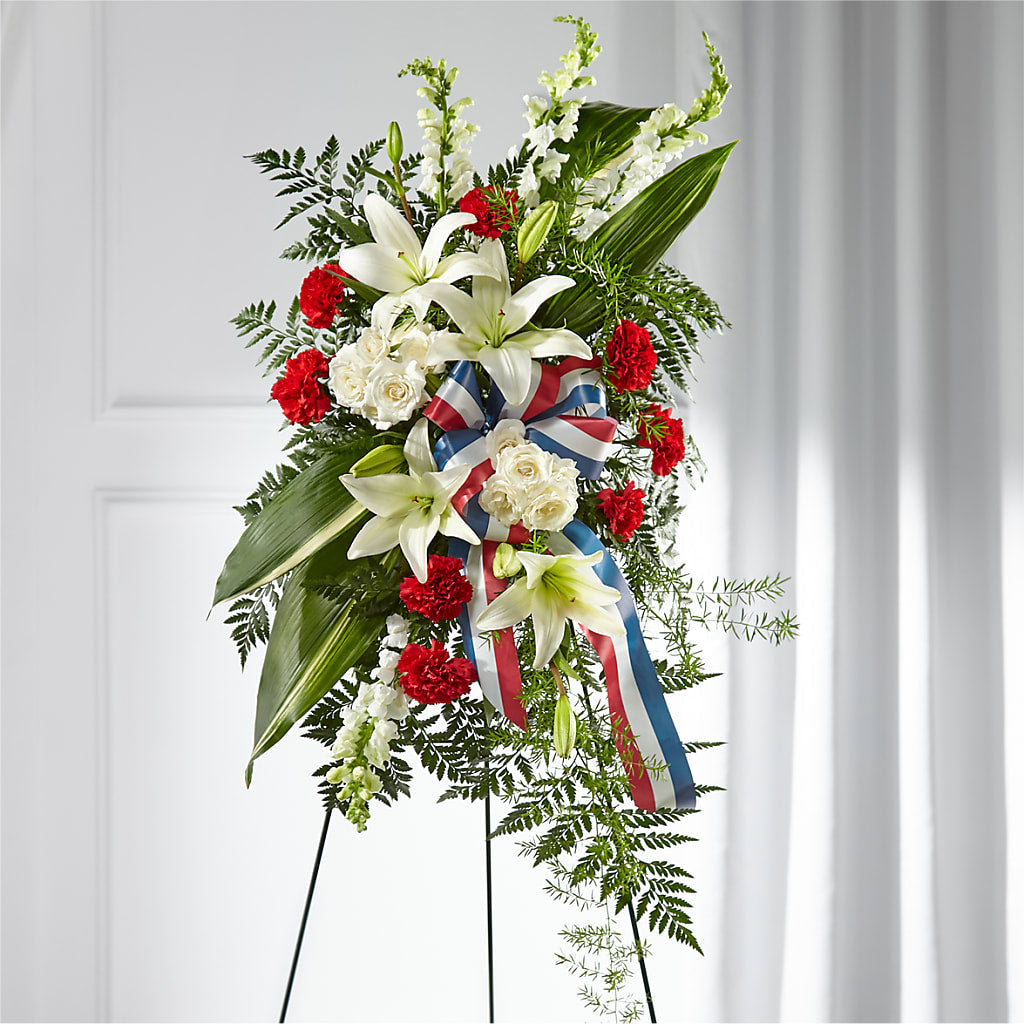 Stars of Life Standing Spray – Park Merced Florist, Corona CA