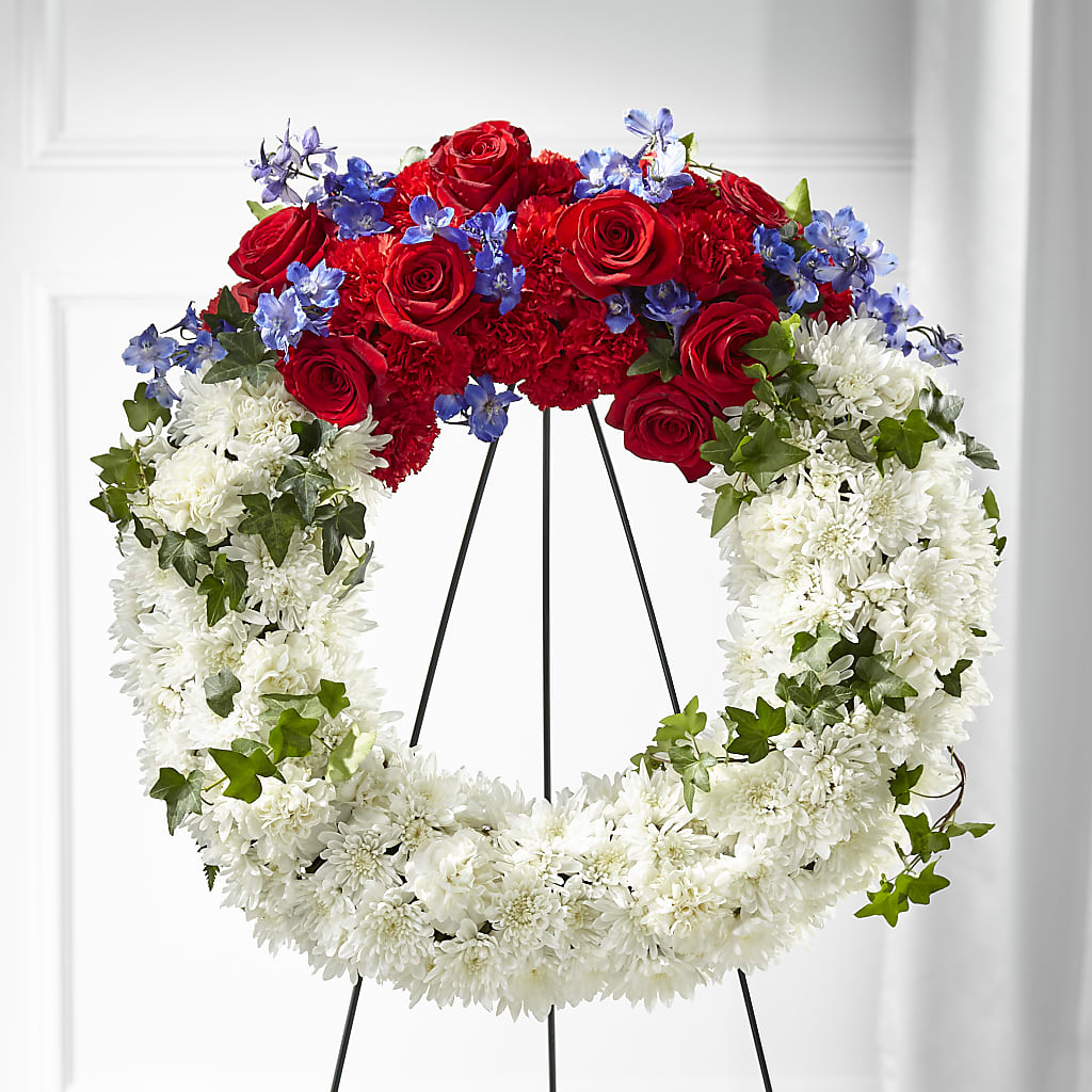 Patriotic Passion Wreath – Park Merced Florist, Corona CA