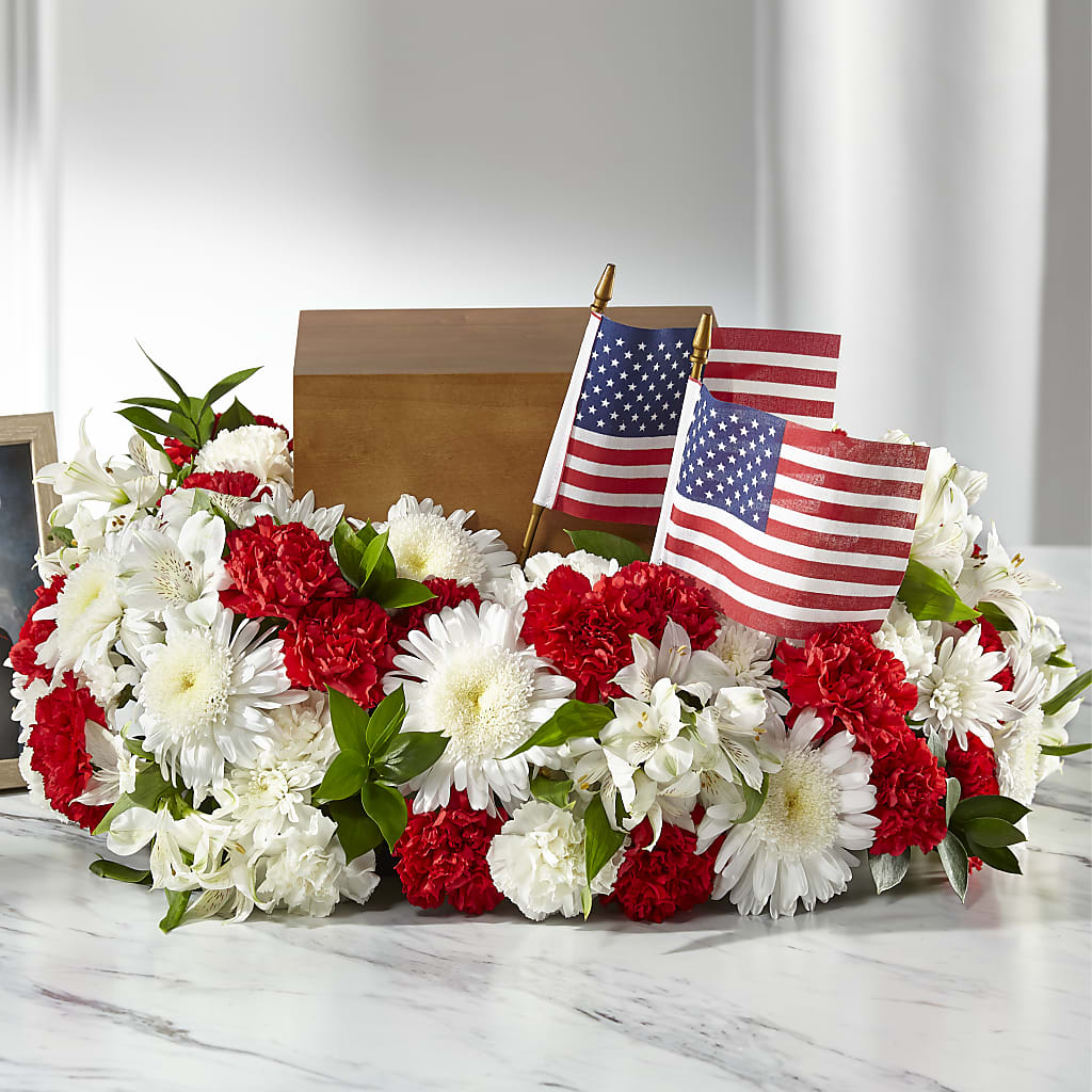 Spirit of Patriotism Cremation Adornment – Park Merced Florist, Corona CA