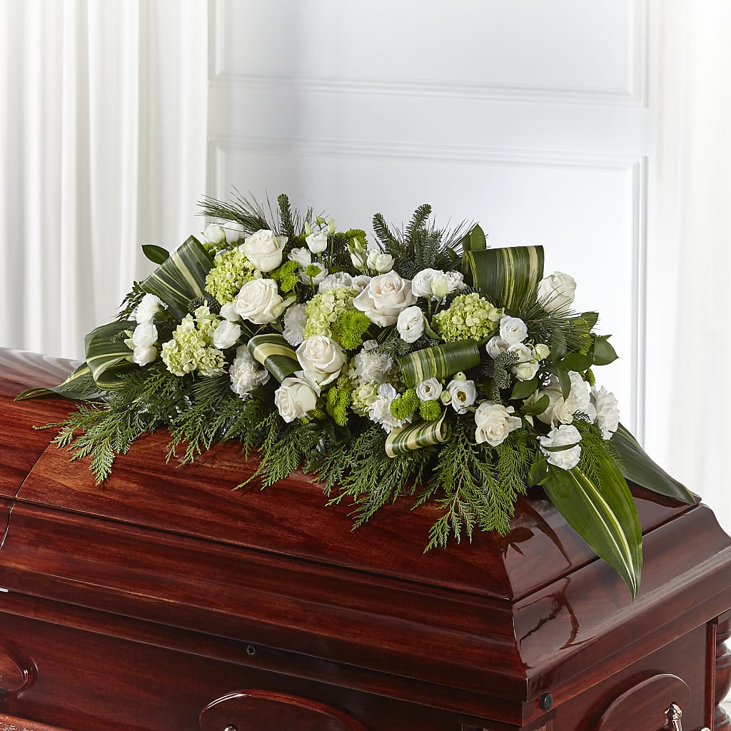 Hopeful Gesture Casket Spray – Park Merced Florist, Corona CA