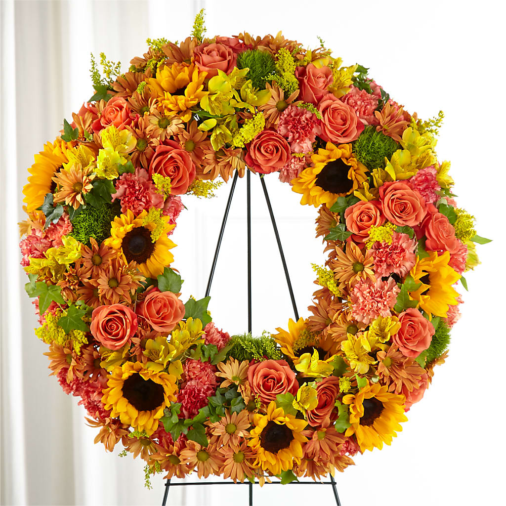 Autumnal Memories Wreath (Standard) – Park Merced Florist, Corona CA