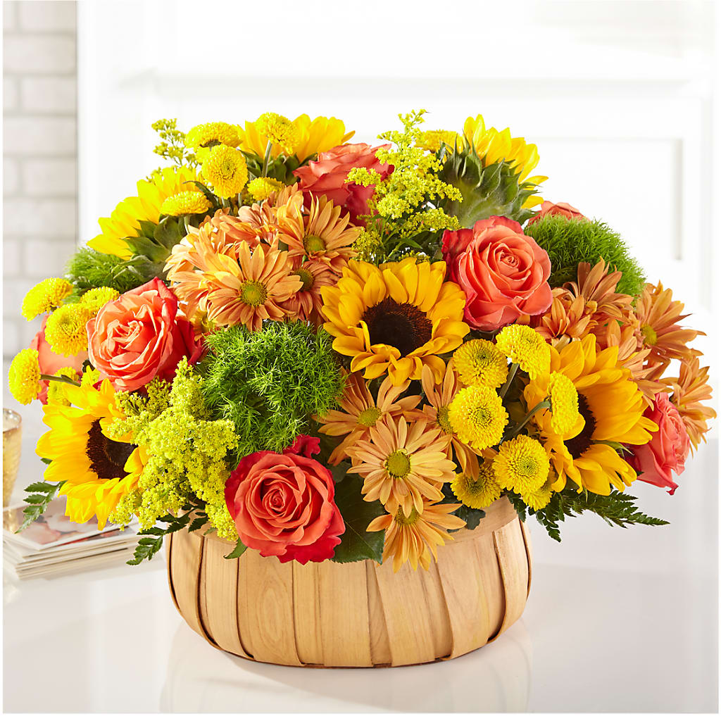 Harvest Sunflower Basket – Park Merced Florist, Corona CA