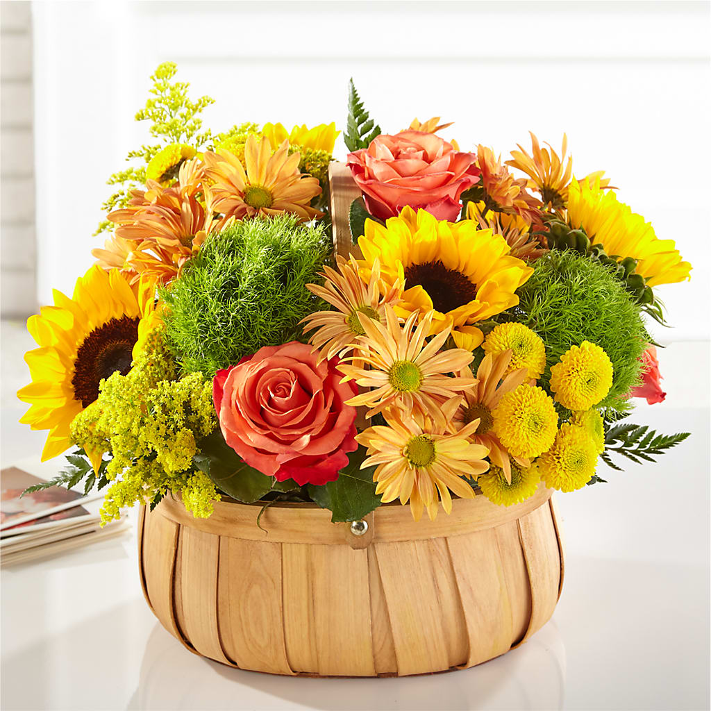 Harvest Sunflower Basket – Park Merced Florist, Corona CA