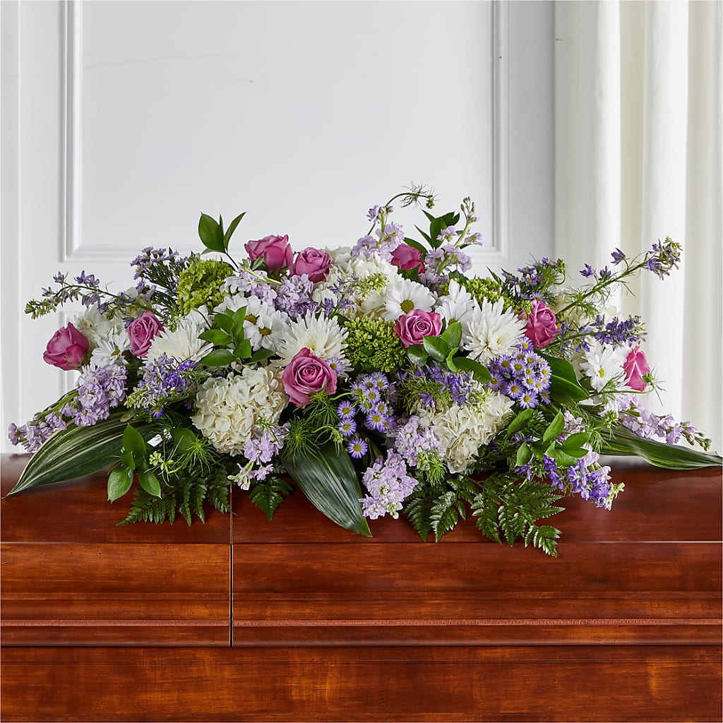Meadows of Serenity Casket Spray – Park Merced Florist, Corona CA