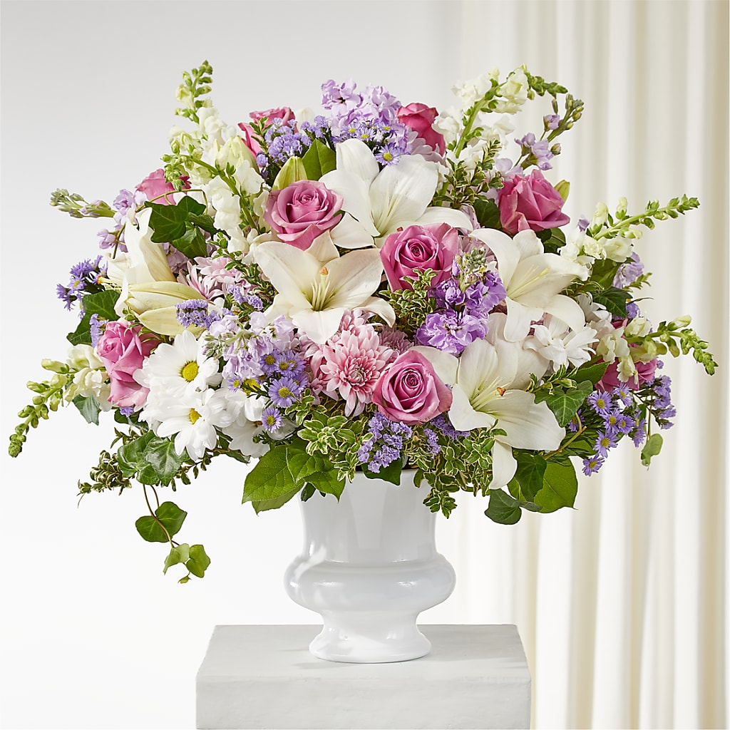 Remarkable Life Urn Arrangement – Park Merced Florist, Corona CA