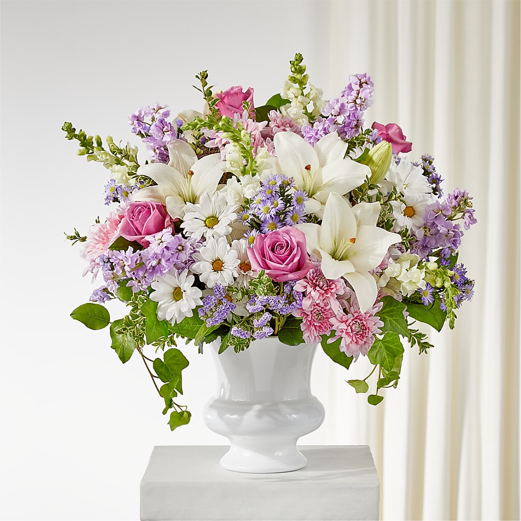 Remarkable Life Urn Arrangement – Park Merced Florist, Corona CA