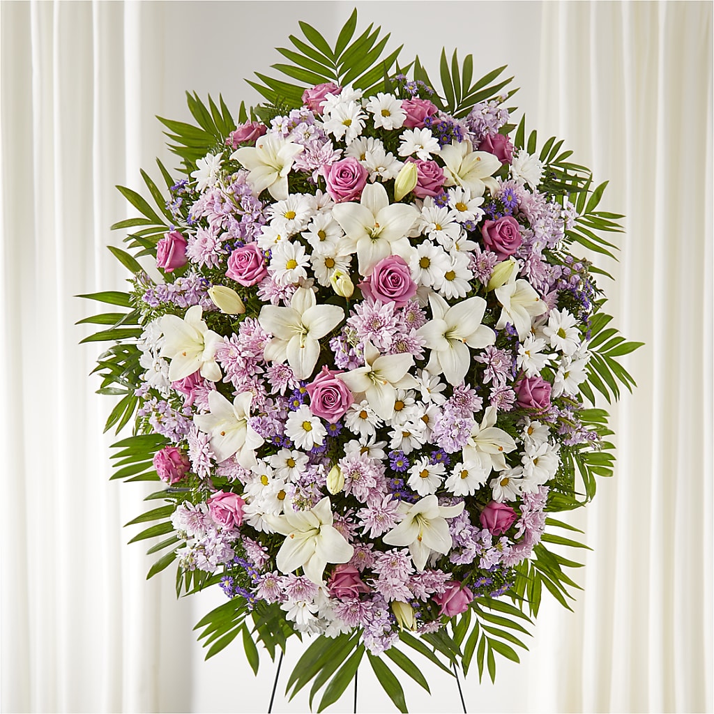 Surrounded by Love Standing Spray – Park Merced Florist, Corona CA