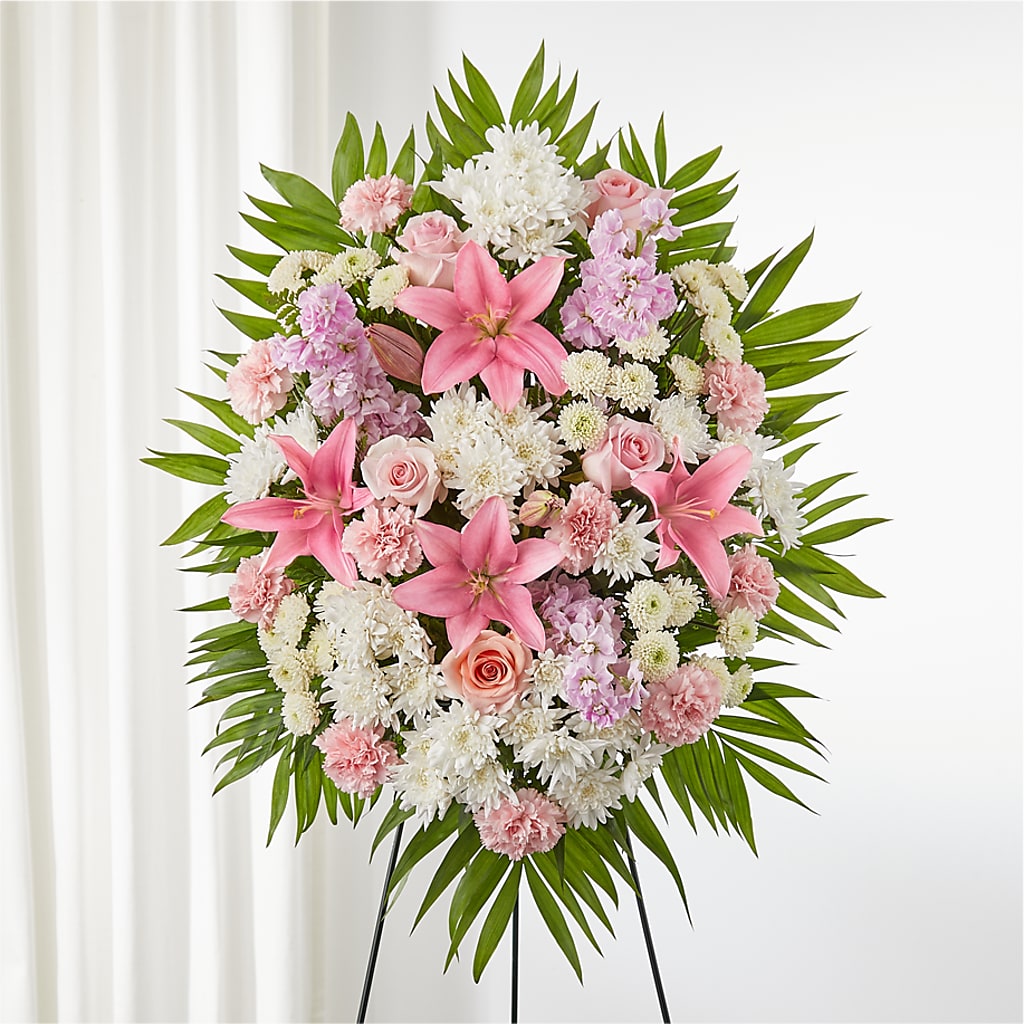 Offering Solace Standing Spray – Park Merced Florist, Corona CA