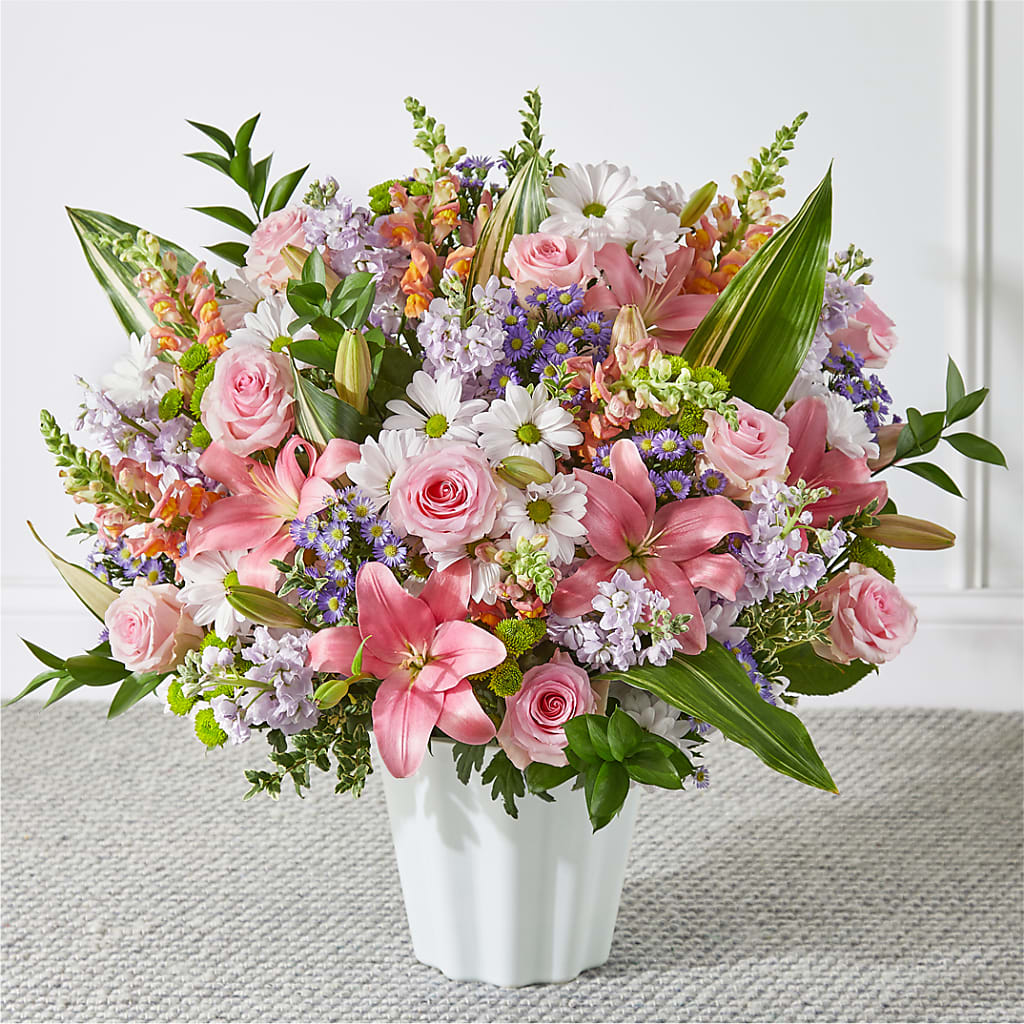 Abundant Compassion Floor Basket – Park Merced Florist, Corona CA