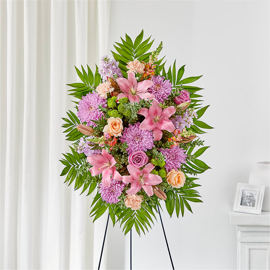 Love & Light Standing Spray – Park Merced Florist, Corona CA