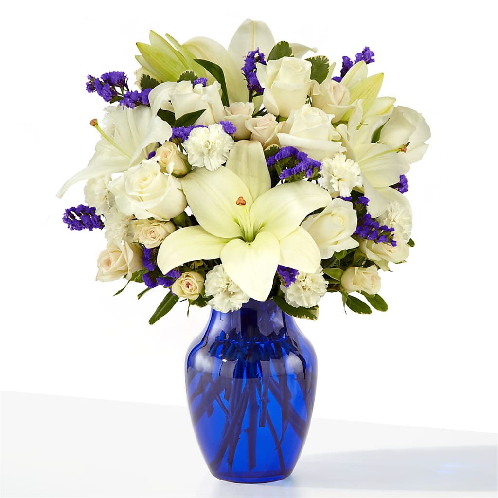Sapphire Rush Bouquet – Park Merced Florist, Corona CA