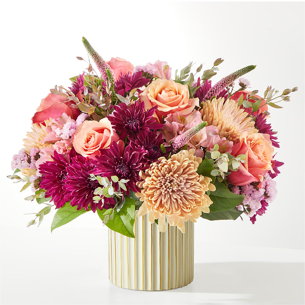 Berry Cobbler Bouquet with Ivory Vase – Park Merced Florist, Corona CA