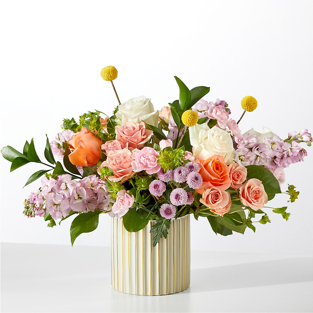 French Market Bouquet with Ivory Vase – Park Merced Florist, Corona CA