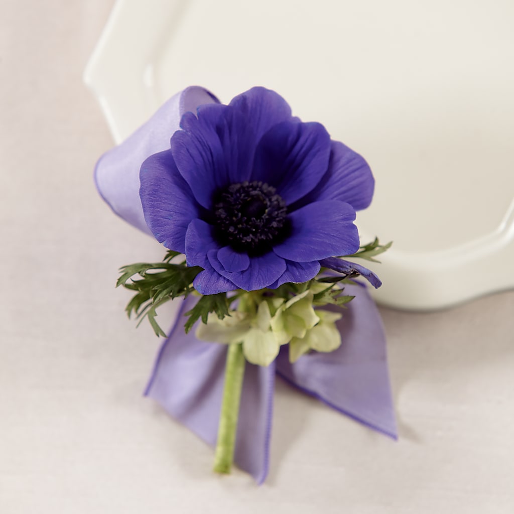 Purple Passion Boutonniere – Park Merced Florist, Corona CA