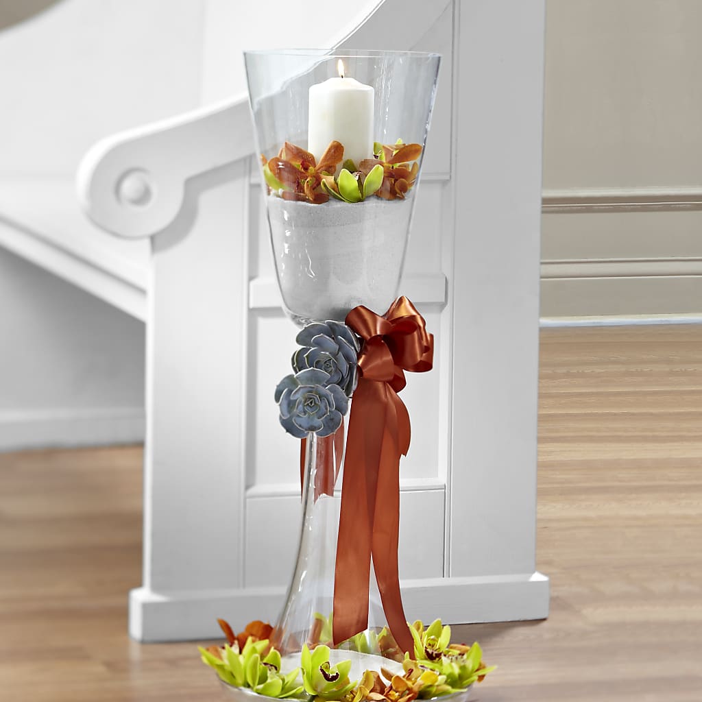 Matrimony Pew Decor – Park Merced Florist, Corona CA