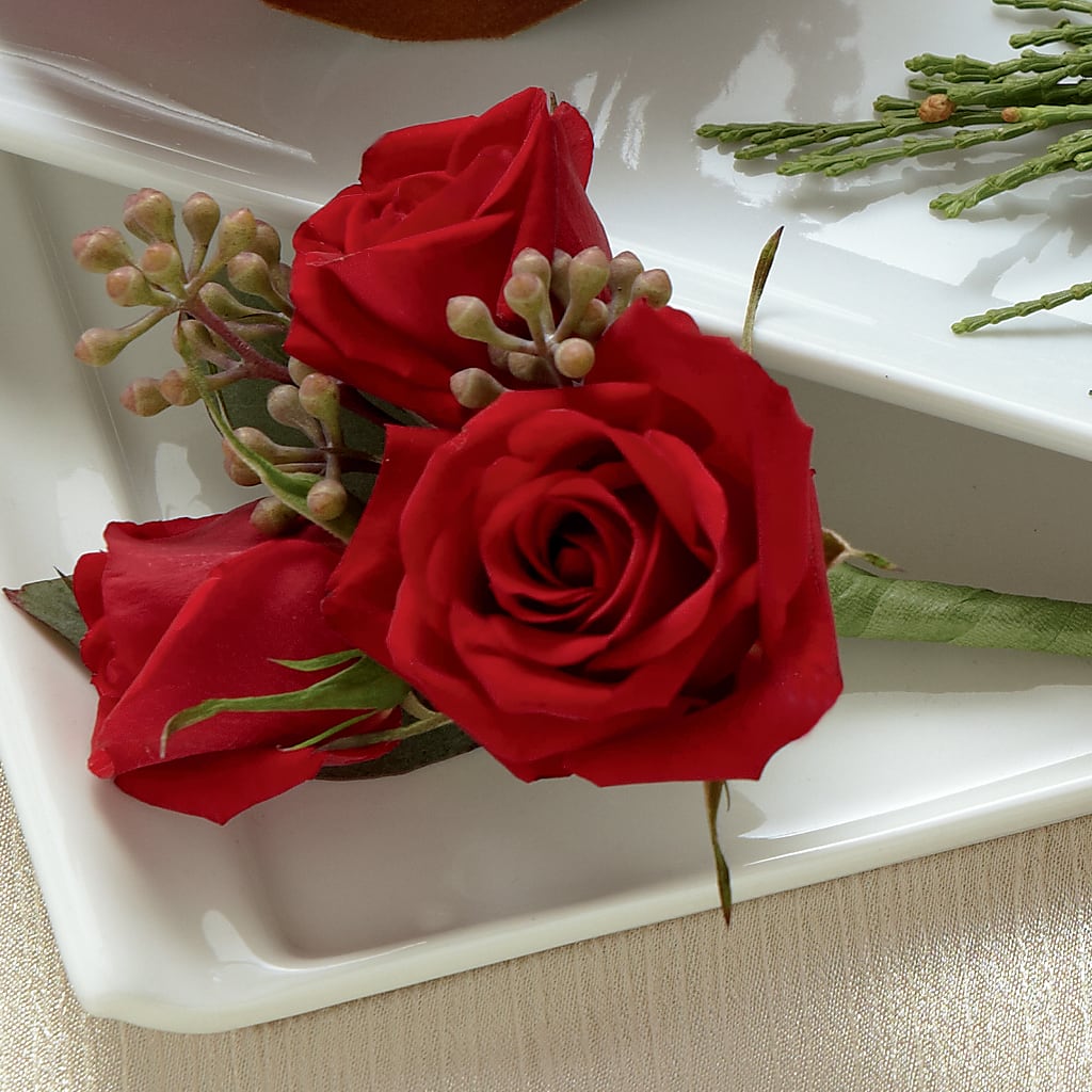 Red Spray Rose Boutonniere – Park Merced Florist, Corona CA
