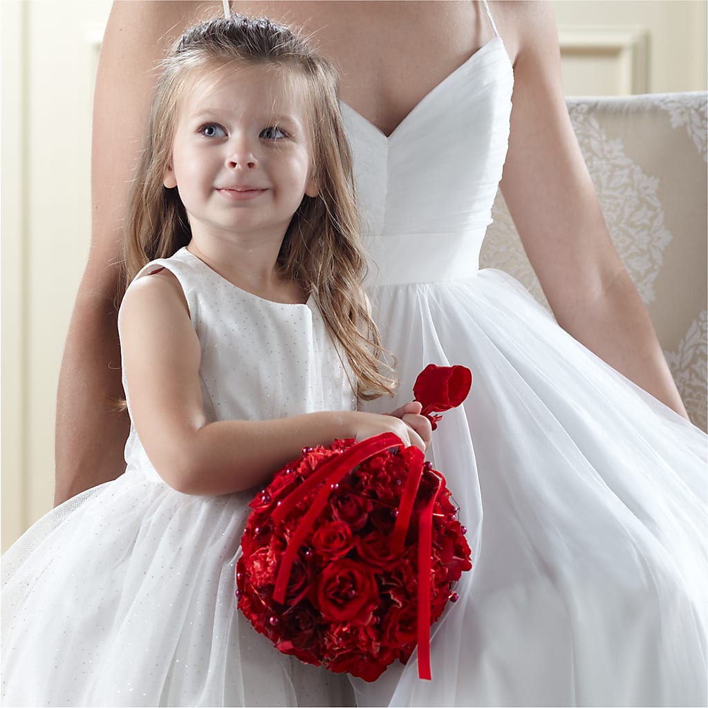 Pure at Heart Flower Girl Arrangement – Park Merced Florist, Corona CA
