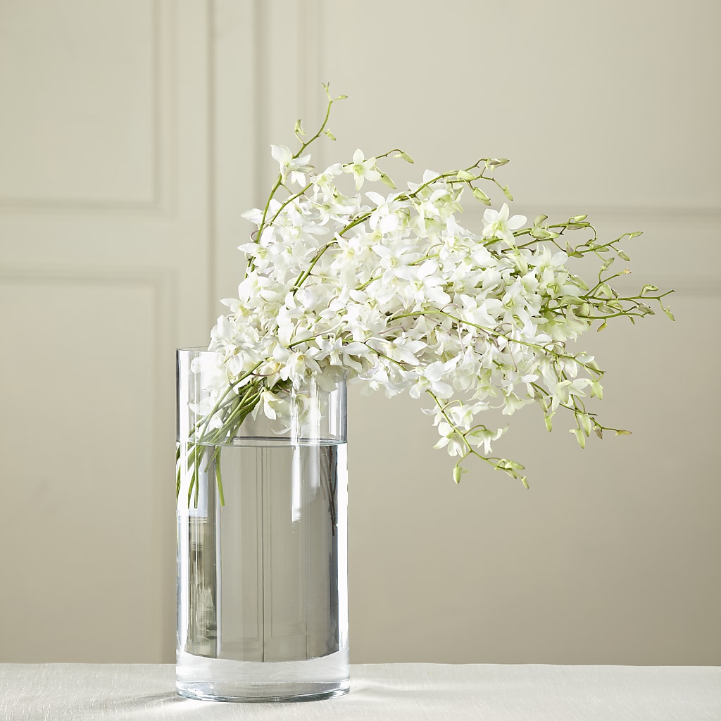White Dendrobium Bouquet – Park Merced Florist, Corona CA