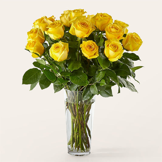 Long Stem Yellow Rose Bouquet –  Park Merced Florist, Corona CA