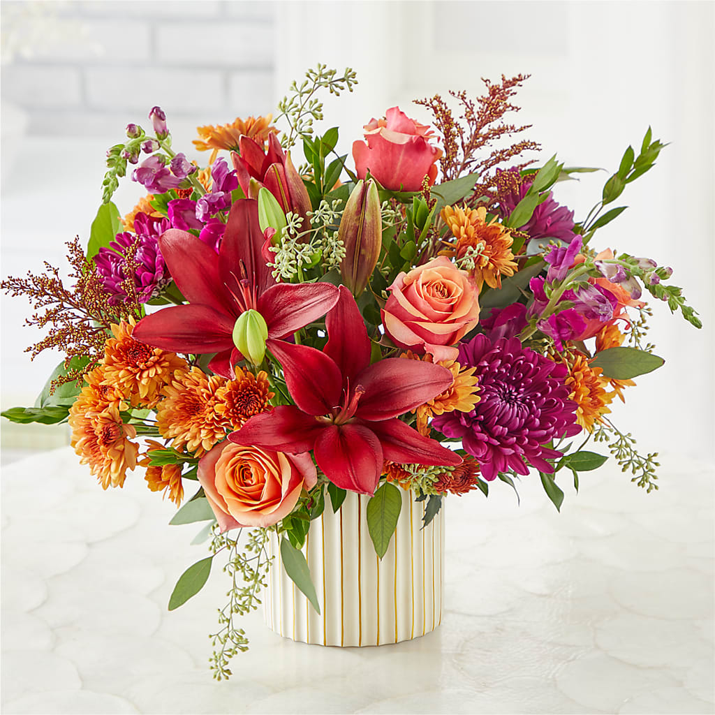 Burgundy Landscape Bouquet –  Park Merced Florist, Corona CA