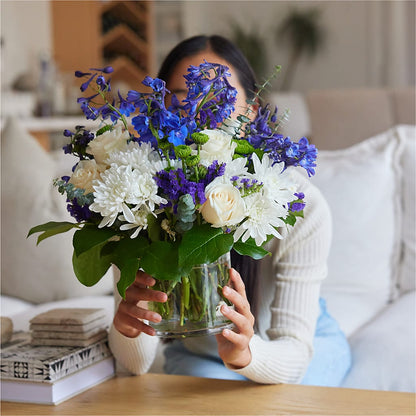 Cerulean Waves Bouquet –  Park Merced Florist, Corona CA