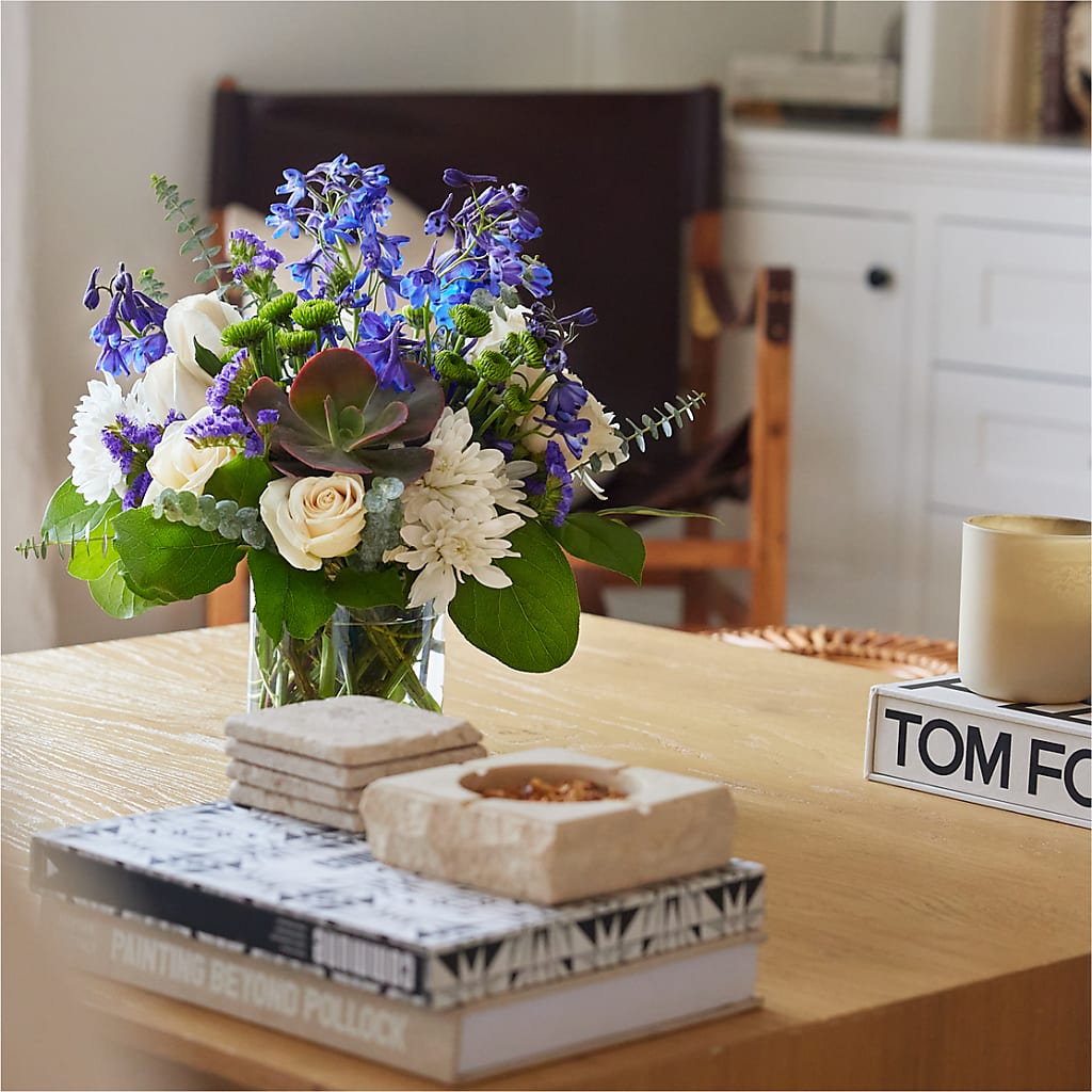 Cerulean Waves Bouquet –  Park Merced Florist, Corona CA