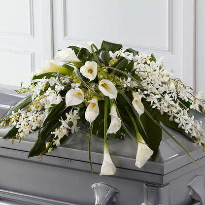 Angel Wings Casket Spray –  Park Merced Florist, Corona CA