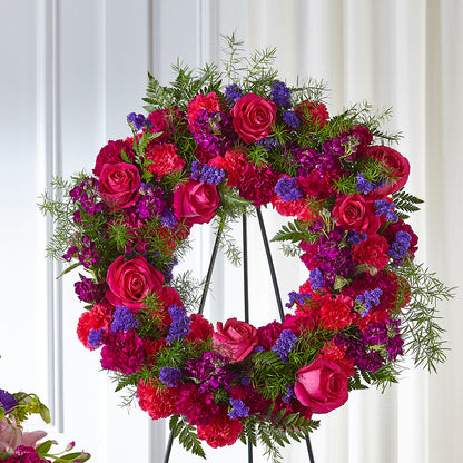 Calming Colors Wreath –  Park Merced Florist, Corona CA
