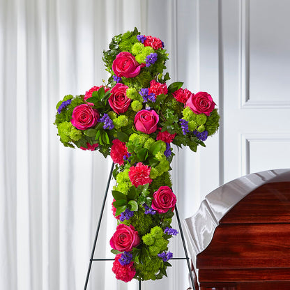 Tribute Rose Floral Cross –  Park Merced Florist, Corona CA