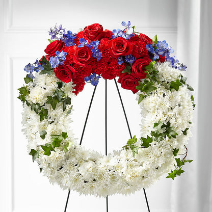 Patriotic Passion Wreath –  Park Merced Florist, Corona CA