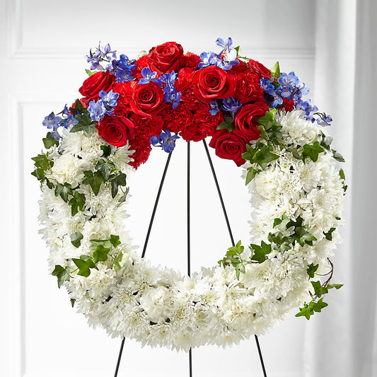 Patriotic Passion Wreath –  Park Merced Florist, Corona CA