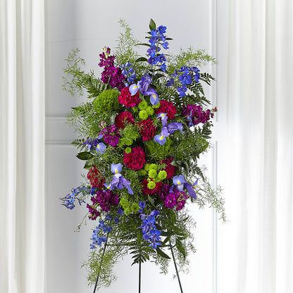Heavenly Skies Standing Spray –  Park Merced Florist, Corona CA